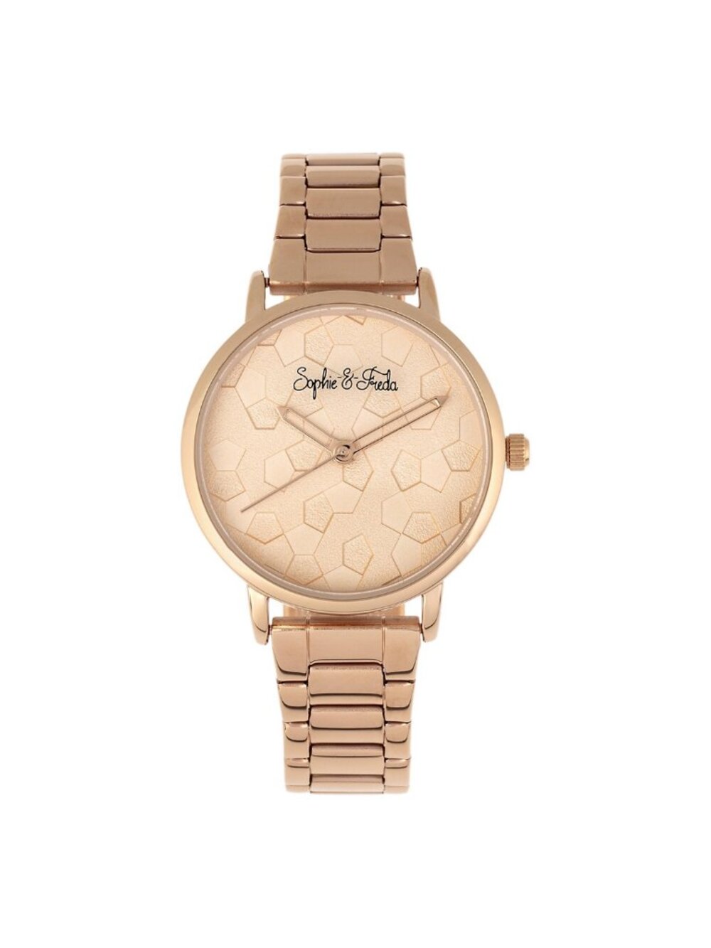 NWT Sophie And Freda Breckenridge Quartz Rose Gold Dial Ladies Watch